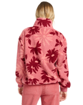 The Billabong Womens Time Off Fleece Jacket in Mauve Rose