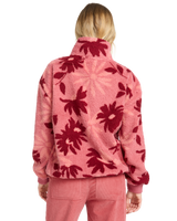 The Billabong Womens Time Off Fleece Jacket in Mauve Rose
