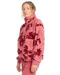 The Billabong Womens Time Off Fleece Jacket in Mauve Rose