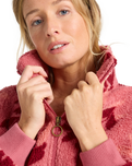 The Billabong Womens Time Off Fleece Jacket in Mauve Rose