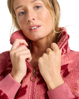 The Billabong Womens Time Off Fleece Jacket in Mauve Rose