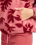 The Billabong Womens Time Off Fleece Jacket in Mauve Rose