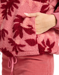 The Billabong Womens Time Off Fleece Jacket in Mauve Rose