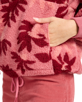 The Billabong Womens Time Off Fleece Jacket in Mauve Rose