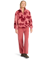 The Billabong Womens Time Off Fleece Jacket in Mauve Rose