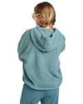 The Billabong Womens Ready To Go Half Zip Hoodie in Slate Blue