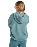 The Billabong Womens Ready To Go Half Zip Hoodie in Slate Blue