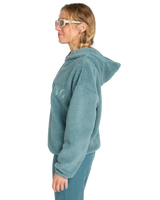 The Billabong Womens Ready To Go Half Zip Hoodie in Slate Blue