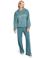 The Billabong Womens Ready To Go Half Zip Hoodie in Slate Blue