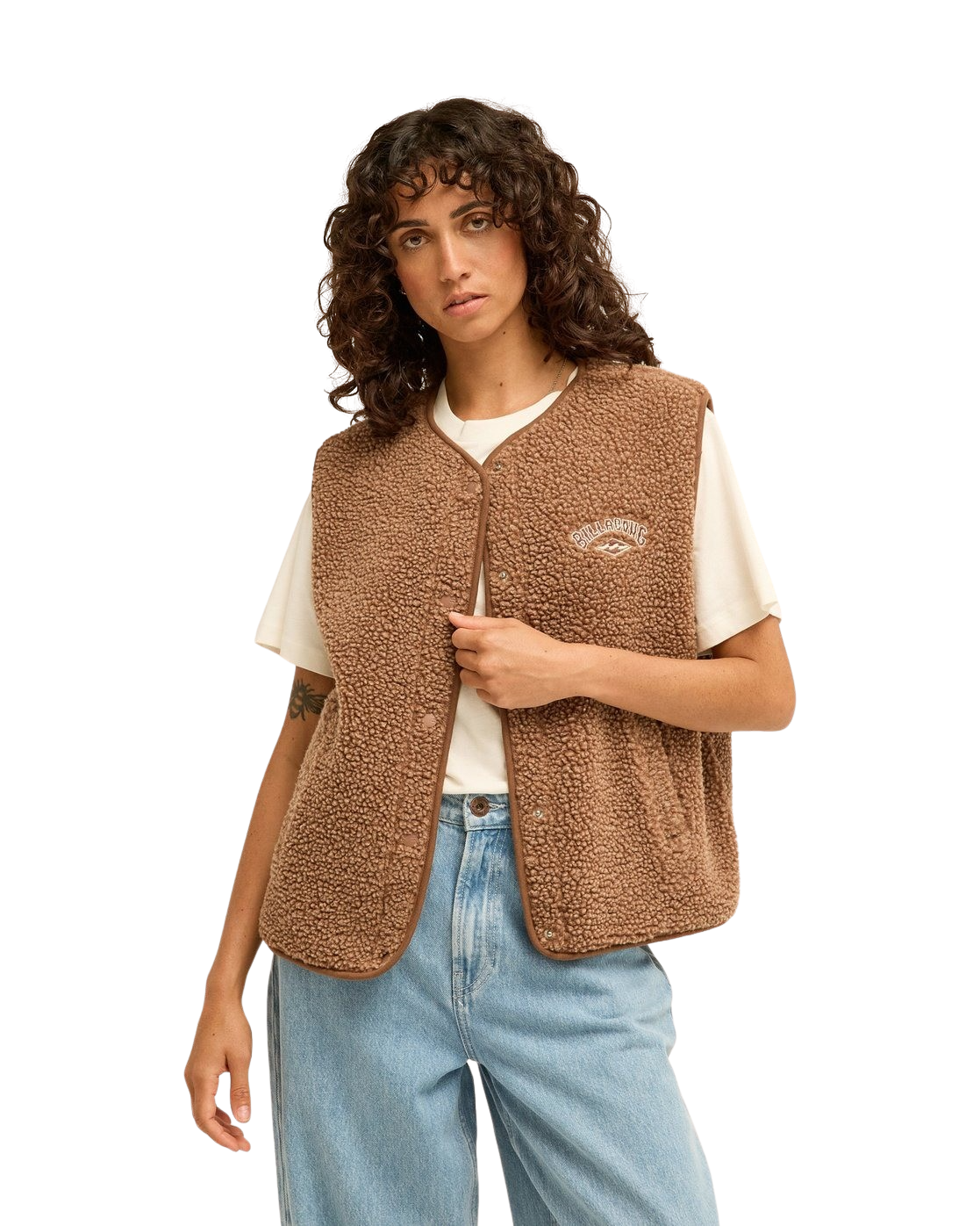 Be Happy Gilet in Brownstone