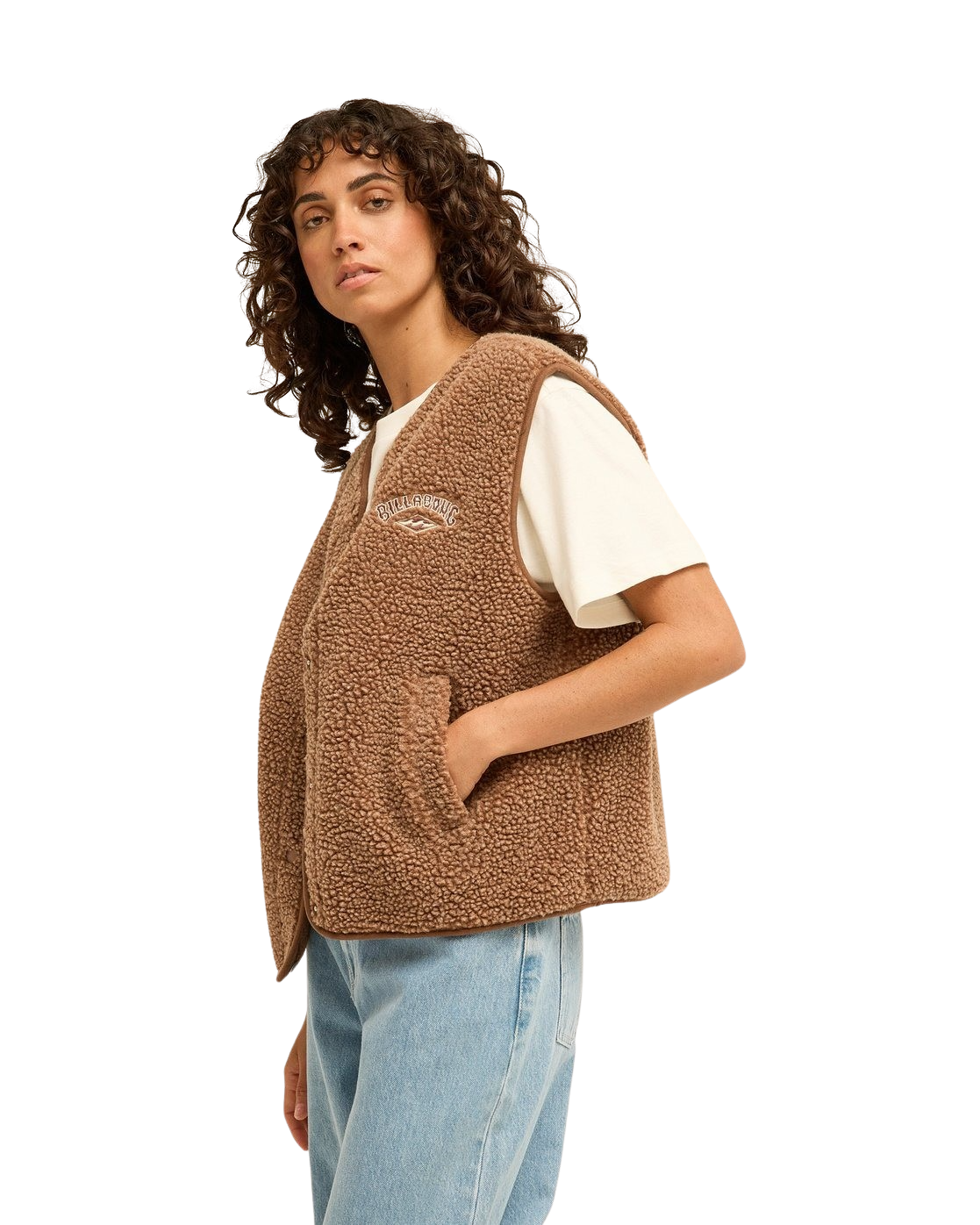 Be Happy Gilet in Brownstone