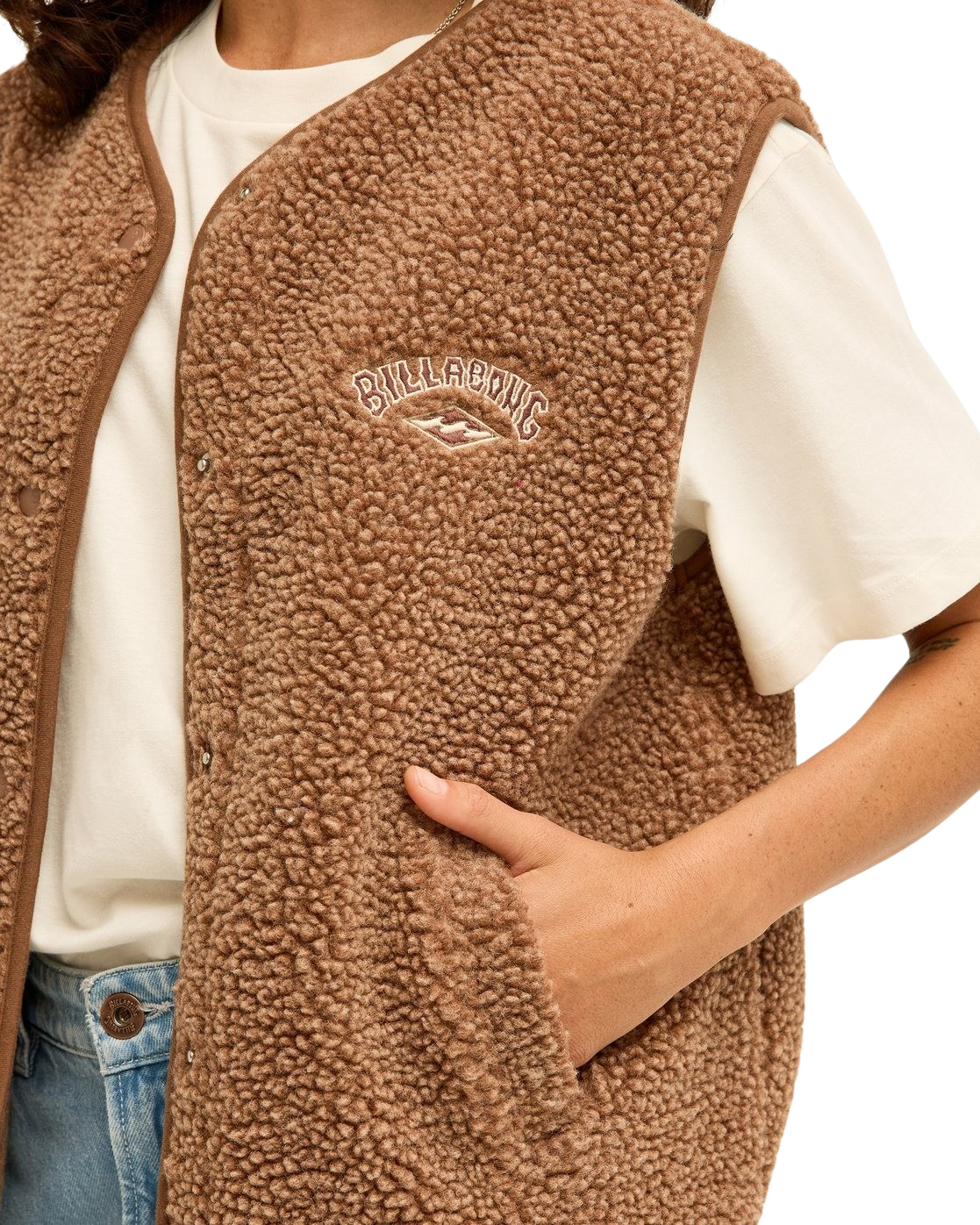 Be Happy Gilet in Brownstone