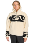 The Billabong Womens Don't You Fleece Jacket in Whitecap