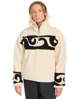 The Billabong Womens Don't You Fleece Jacket in Whitecap
