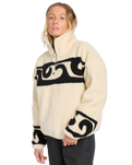 The Billabong Womens Don't You Fleece Jacket in Whitecap