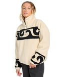 The Billabong Womens Don't You Fleece Jacket in Whitecap