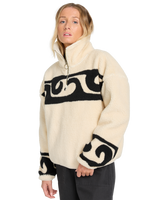 The Billabong Womens Don't You Fleece Jacket in Whitecap