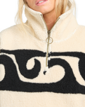 The Billabong Womens Don't You Fleece Jacket in Whitecap