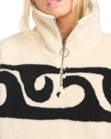The Billabong Womens Don't You Fleece Jacket in Whitecap