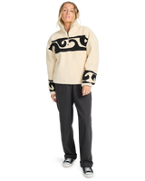 The Billabong Womens Don't You Fleece Jacket in Whitecap