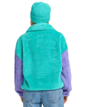 The Billabong Womens Original Since Fleece Jacket in Aqua Haze