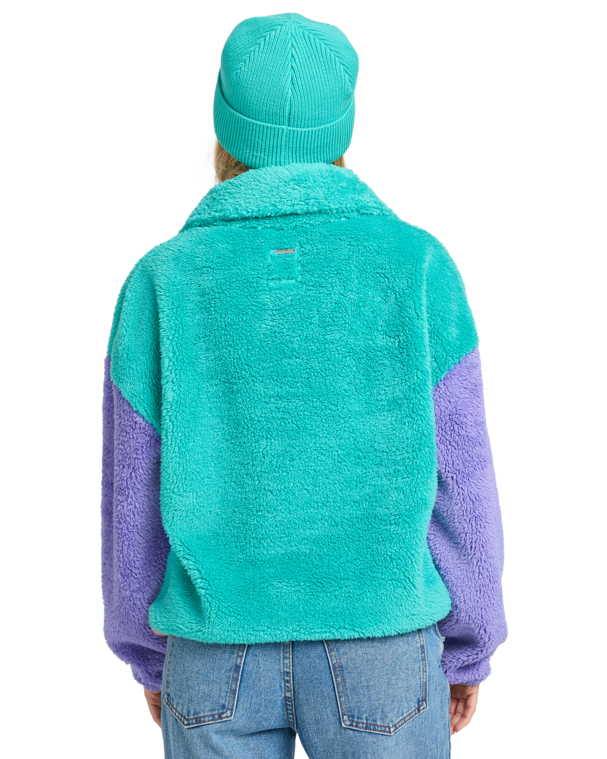 The Billabong Womens Original Since Fleece Jacket in Aqua Haze