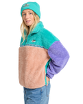 The Billabong Womens Original Since Fleece Jacket in Aqua Haze