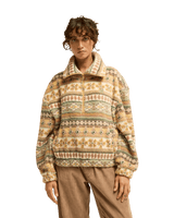 The Billabong Womens Barra 1/2 Zip Fleece Jacket in Sea Fog