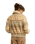The Billabong Womens Barra 1/2 Zip Fleece Jacket in Sea Fog