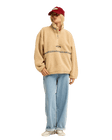 The Billabong Womens Stone Town 1/4 Zip Fleece Jacket in Oat