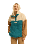 The Billabong Womens Since 73 Vibes 1/4 Zip Fleece Jacket in Colonial Blue