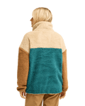 The Billabong Womens Since 73 Vibes 1/4 Zip Fleece Jacket in Colonial Blue