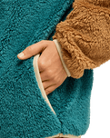 The Billabong Womens Since 73 Vibes 1/4 Zip Fleece Jacket in Colonial Blue