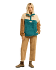 The Billabong Womens Since 73 Vibes 1/4 Zip Fleece Jacket in Colonial Blue