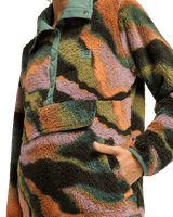 The Billabong Womens Adventure Division Switchback 1/4 Zip Fleece Jacket in Black Multi