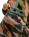 The Billabong Womens Adventure Division Switchback 1/4 Zip Fleece Jacket in Black Multi
