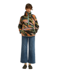 The Billabong Womens Adventure Division Switchback 1/4 Zip Fleece Jacket in Black Multi