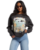 The Billabong Womens Waves Are Calling Sweatshirt in Off Black
