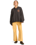 The Billabong Womens El Sol Zip Hoodie in Off Black
