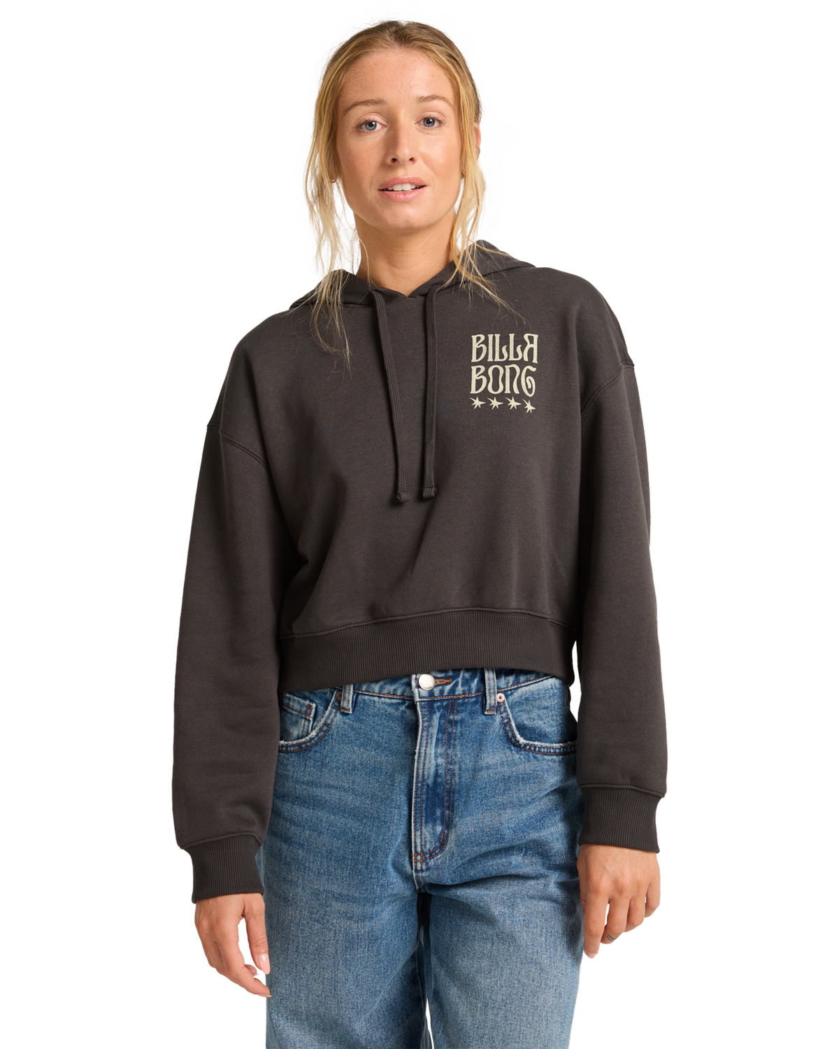 The Billabong Womens Lost Mind Hoodie in Off Black