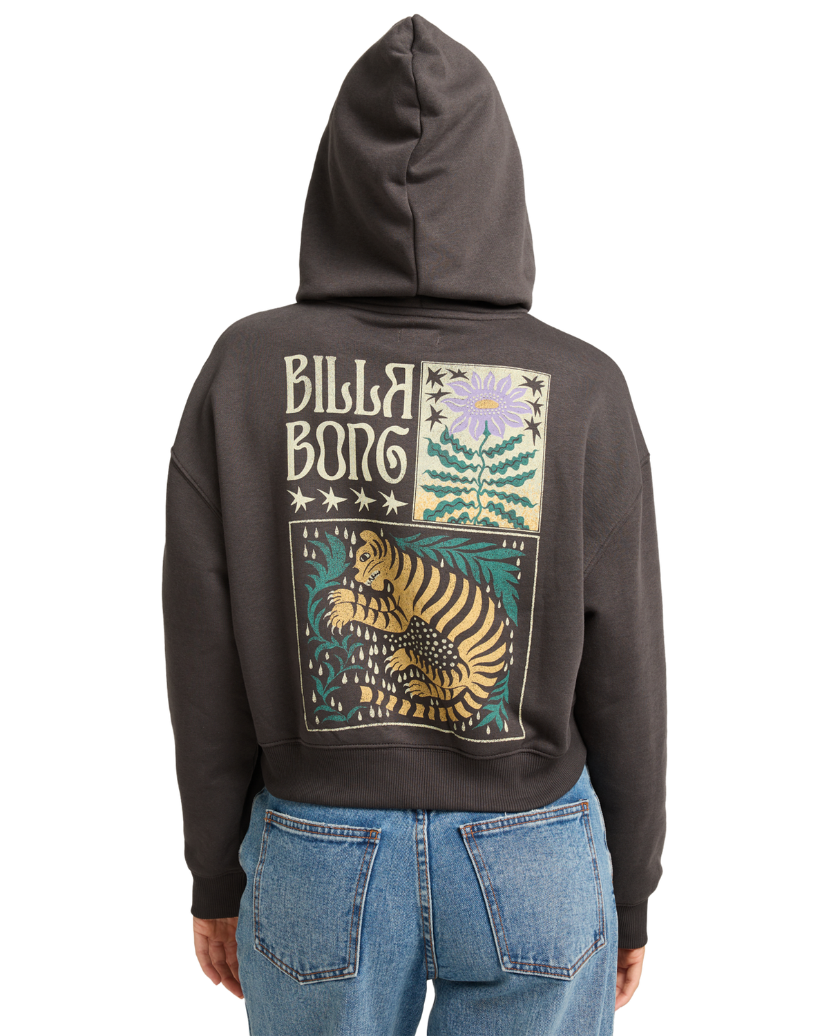The Billabong Womens Lost Mind Hoodie in Off Black