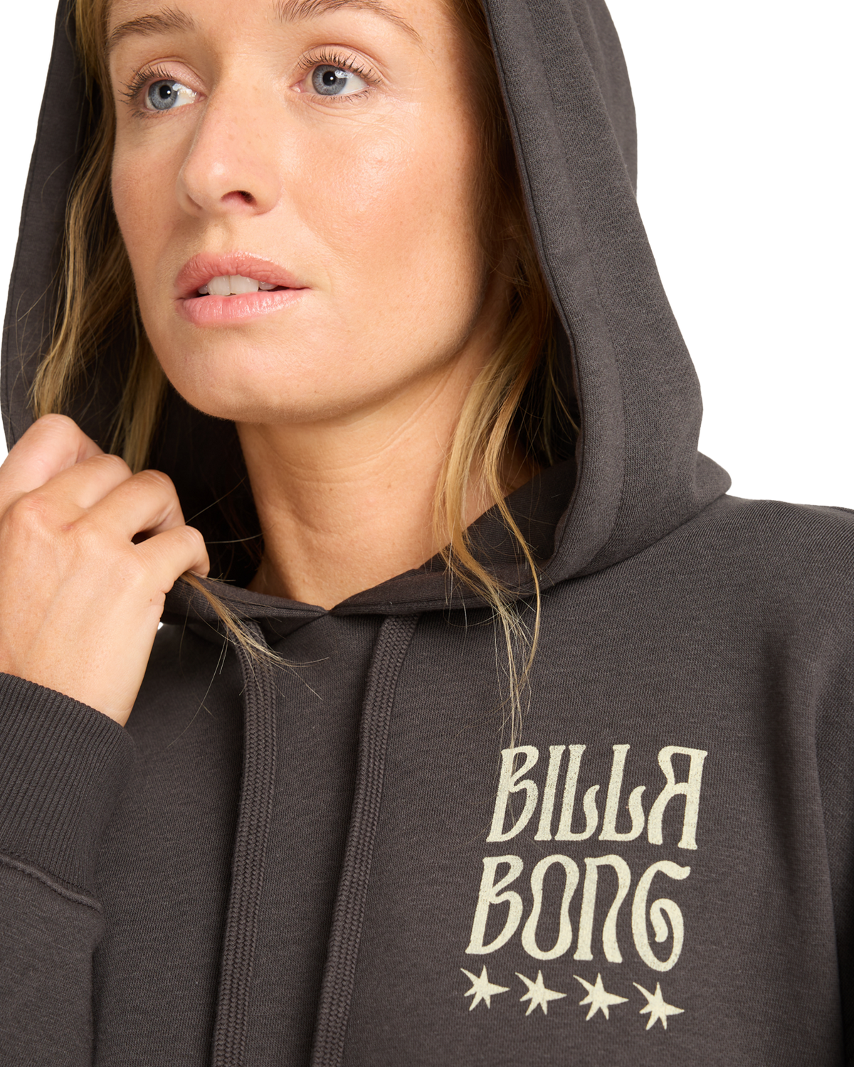 The Billabong Womens Lost Mind Hoodie in Off Black