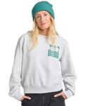 The Billabong Womens Family Tree Sweatshirt in Light Grey Heather