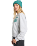 The Billabong Womens Family Tree Sweatshirt in Light Grey Heather