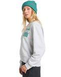 The Billabong Womens Family Tree Sweatshirt in Light Grey Heather