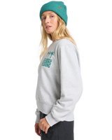 The Billabong Womens Family Tree Sweatshirt in Light Grey Heather