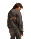 The Billabong Womens Familiar Road Zip Hoodie in Off Black