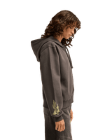 The Billabong Womens Familiar Road Zip Hoodie in Off Black