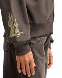 The Billabong Womens Familiar Road Zip Hoodie in Off Black