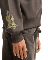 The Billabong Womens Familiar Road Zip Hoodie in Off Black